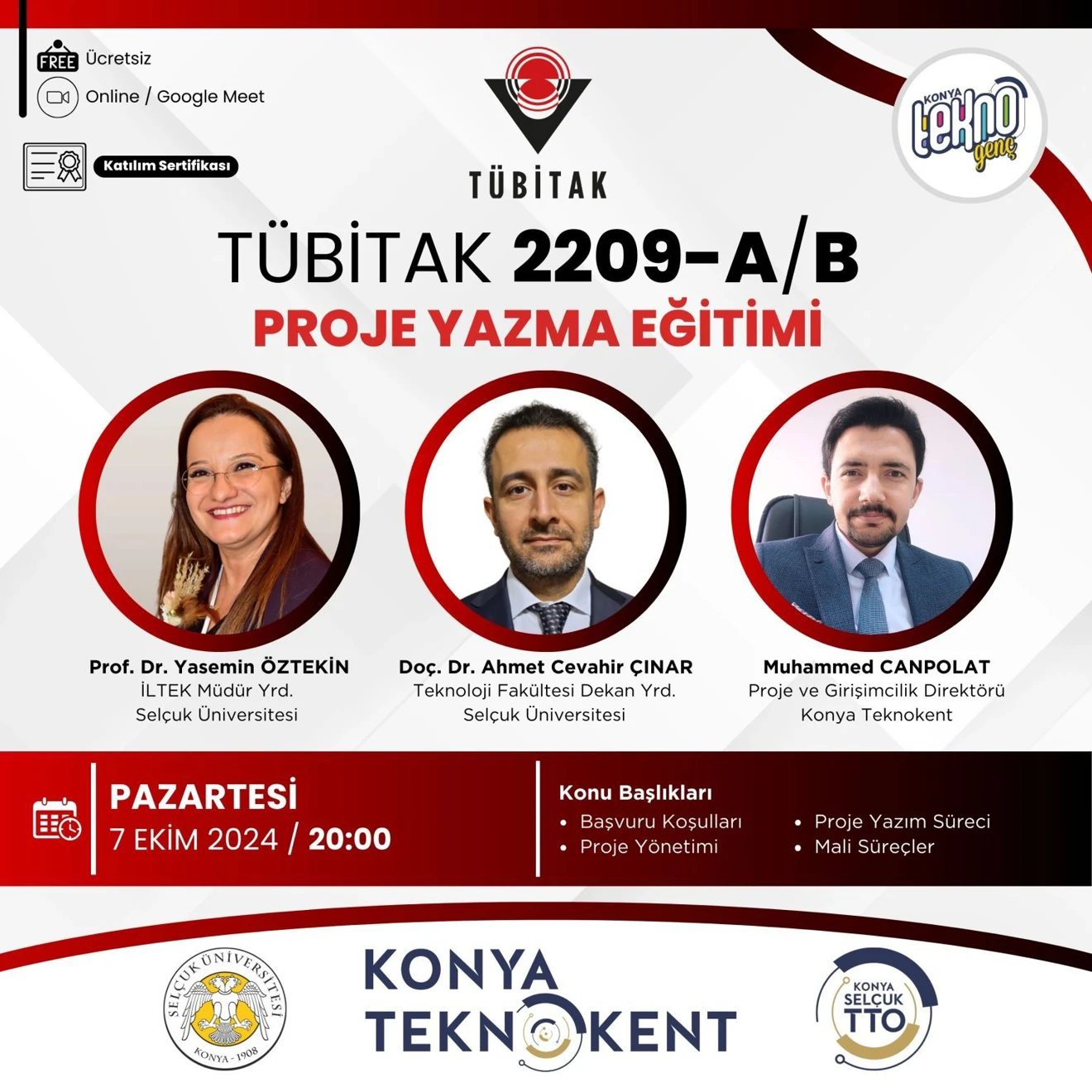 TÜBİTAK 2209-A/B Proje Yazma Eğitimi 
